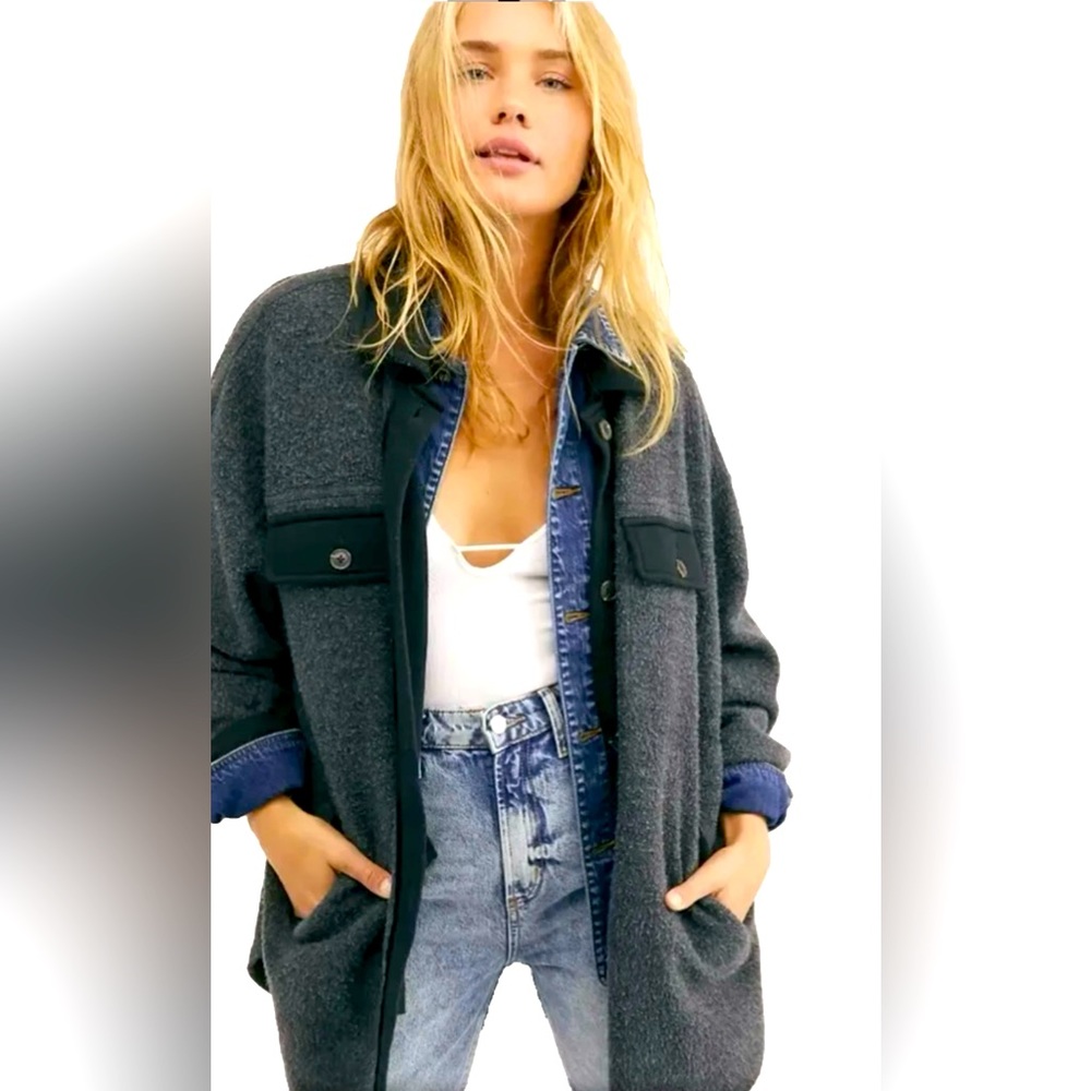 NWT Free People Ruby Fleece Shacket Shirt/Jacket XS